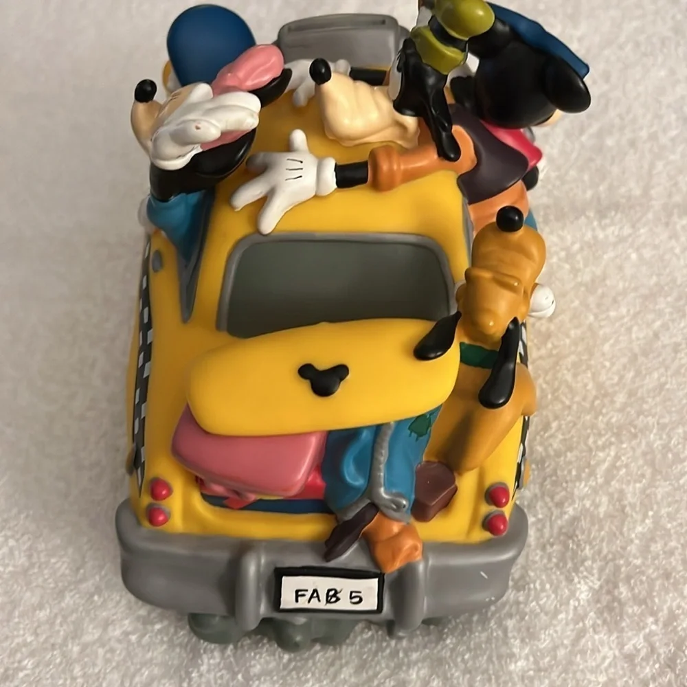 Vintage Disney Fab 5 Duck Cab Piggy Bank